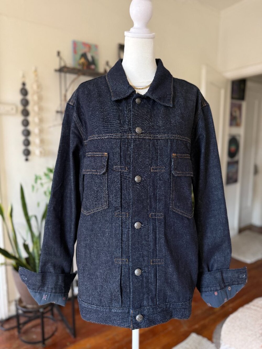 NWT Gap x A.P.C. Lined Japanese Dark Denim Jacket (Size L)